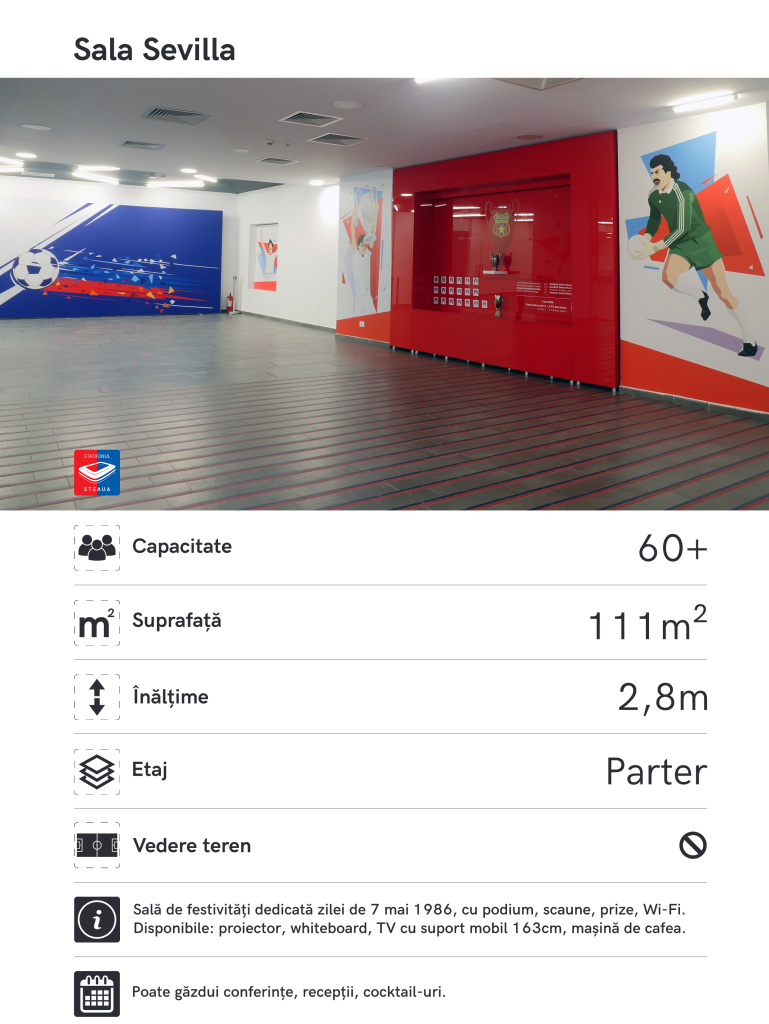Sala Sevilla la Stadionul Steaua