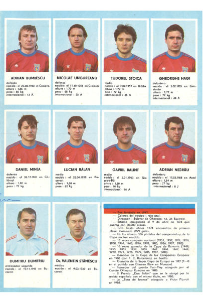 Pagină din programul meciului Steaua – IFK Göteborg 3