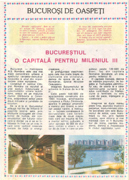 Pagină din programul meciului Steaua – IFK Göteborg 6