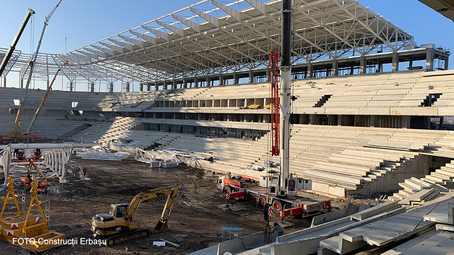 Construcția noii arene din Ghencea