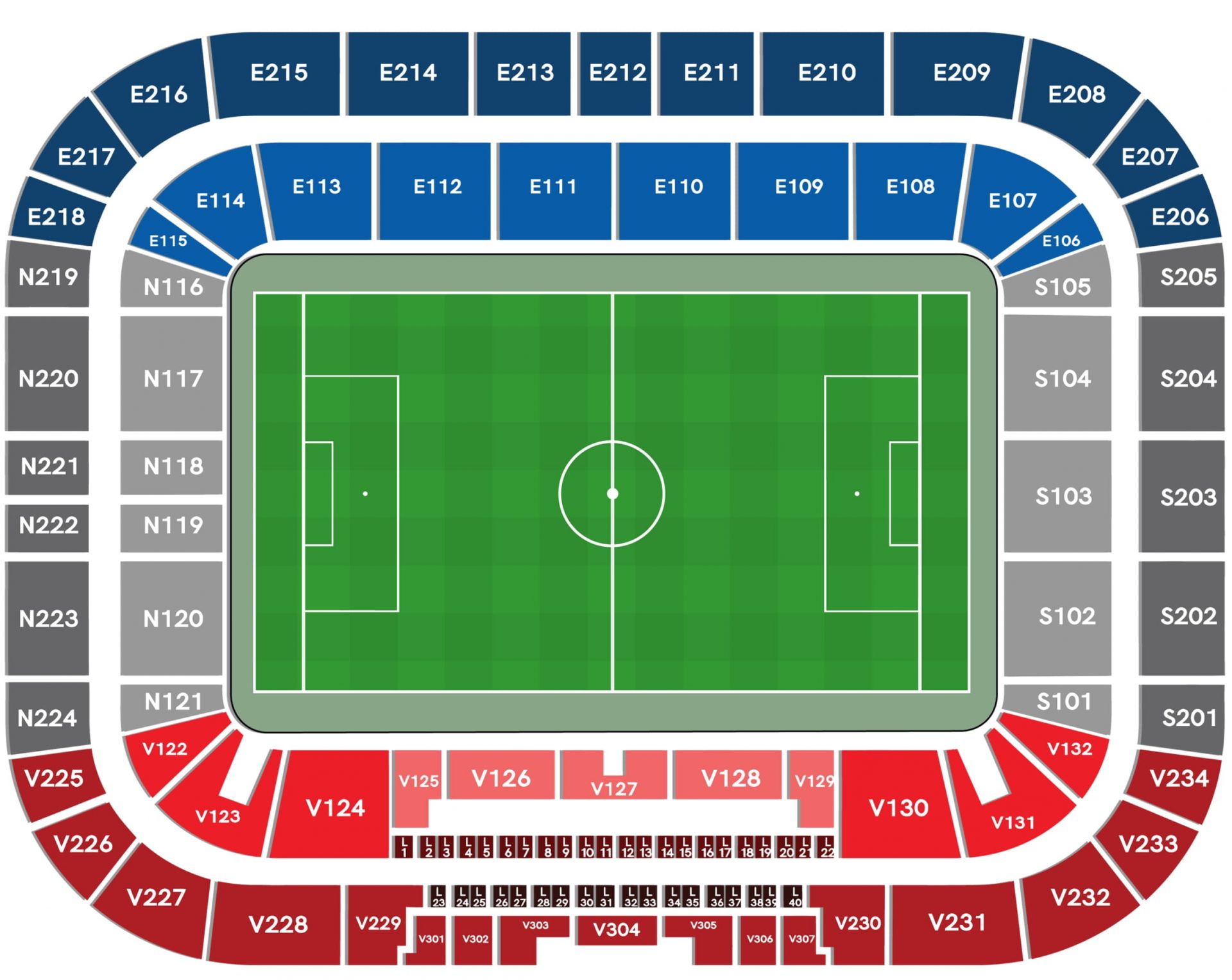 Hartă sectoare stadion
